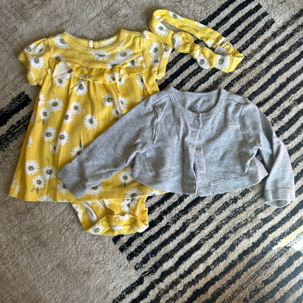 Carters dress with cardigan